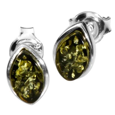 Paar Ohrstecker OSTSEE-SCHMUCK "Ostsee-Schmuck Ohrstecker Classic 8x5 Ohrstecker Classic 8x5", weiß, Ohrringe, Damen, 9 x 6mm, Silber 925 (Sterlingsilber)