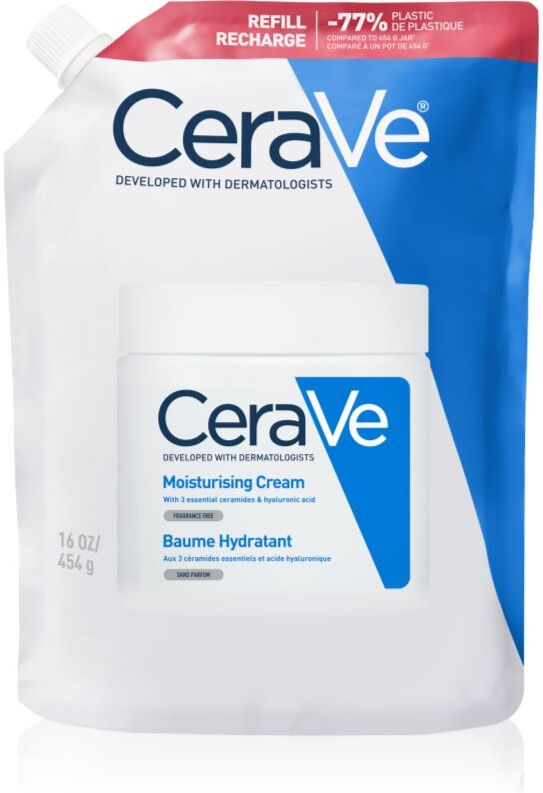 CeraVe Moisturizers feuchtigkeitspendende Creme für Gesicht und Körper für trockene und sehr trockene Haut 454 g