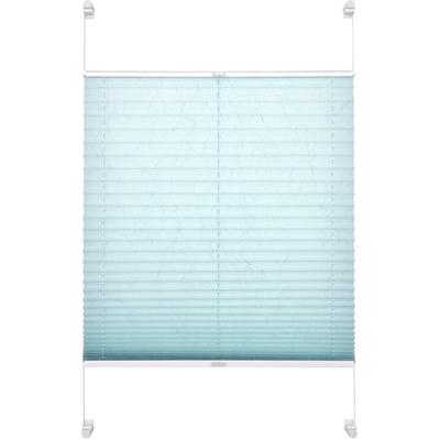 Plissee "Schöner Wohnen, ohne Bohren, Klemmträger, Lichtschutz" Gr. 5, blau (hellblau, weiß), B:90cm H:140cm, Obermaterial: 95% Polyester, 5% Metall, SCHÖNER WOHNEN-KOLLEKTION, Plissees, mit Klemmträger