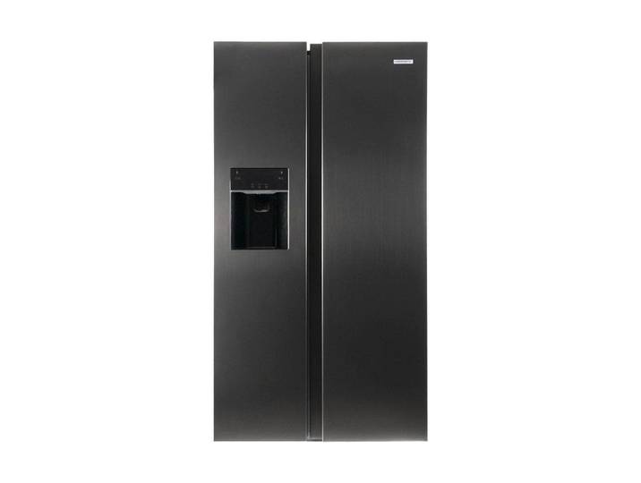 KIBERNETIK Side-by-Side FC513 Schwarz , Energieeffizienz: E, schwarz, B:67cm H:177,5cm, Kühlschränke, Side-by-Side
