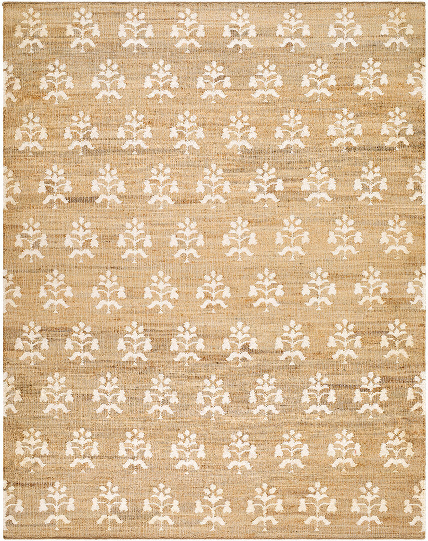Norden Home Moroccan Hand Woven Area Rug Sandstone/Ivory Rectangle 200 x 275 cm