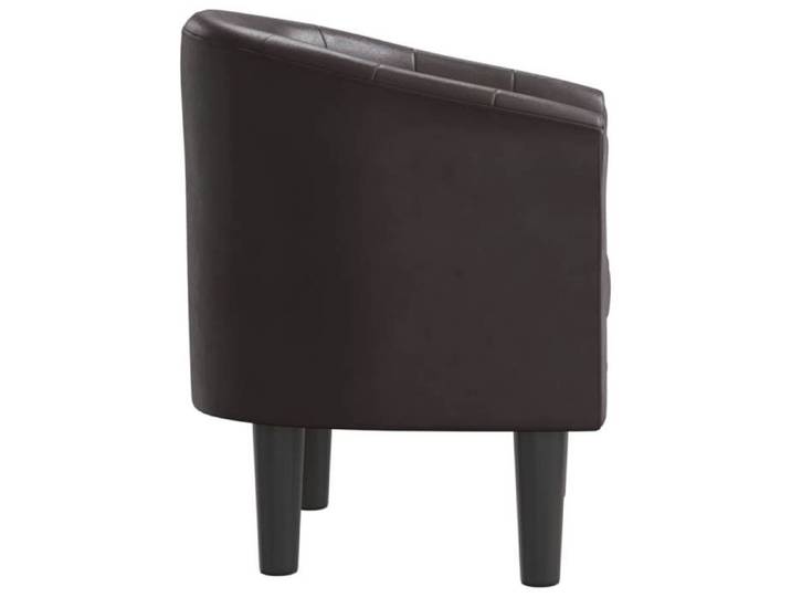Brun CHAISE/FAUTEUIL - SARAZYJ - 70x56x68cm - Chaise cabriolet - marron similicuir Hot15795539