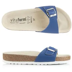 VITAFORM Damen-Pantolette echt Leder 1 Schnaller Tieffußbett
