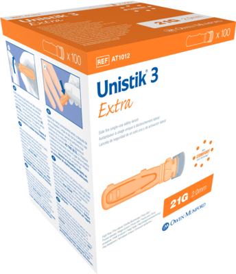 OWEN MUMFORD GmbH UNISTIK 3 Extra Eindr.Tiefe 2,0 mm Stechhilfe 100 St 03802444