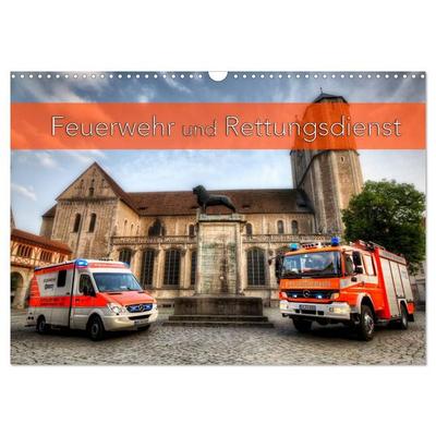 Feuerwehr und Rettungsdienst (Wandkalender 2027 DIN A3 quer), CALVENDO Monatskalender