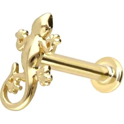 14 Karat Gold Labret mit Innengewinde GECKO