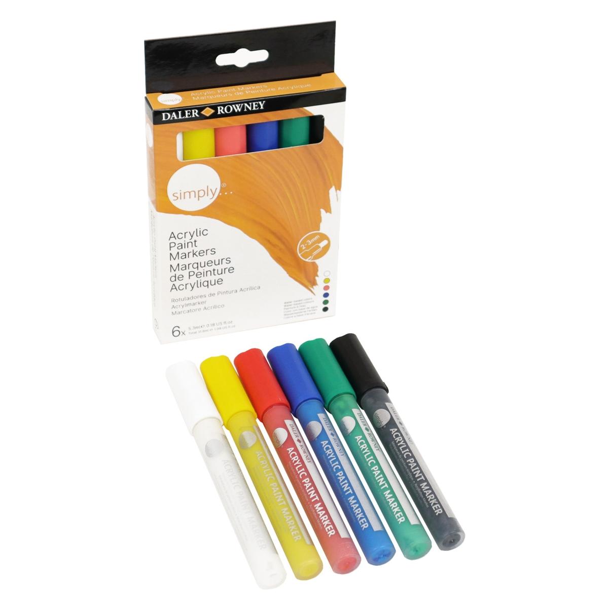 Johann Froescheis DALER ROWNEY Acrylmarker Simply 6 Stück (6x) (68018350)