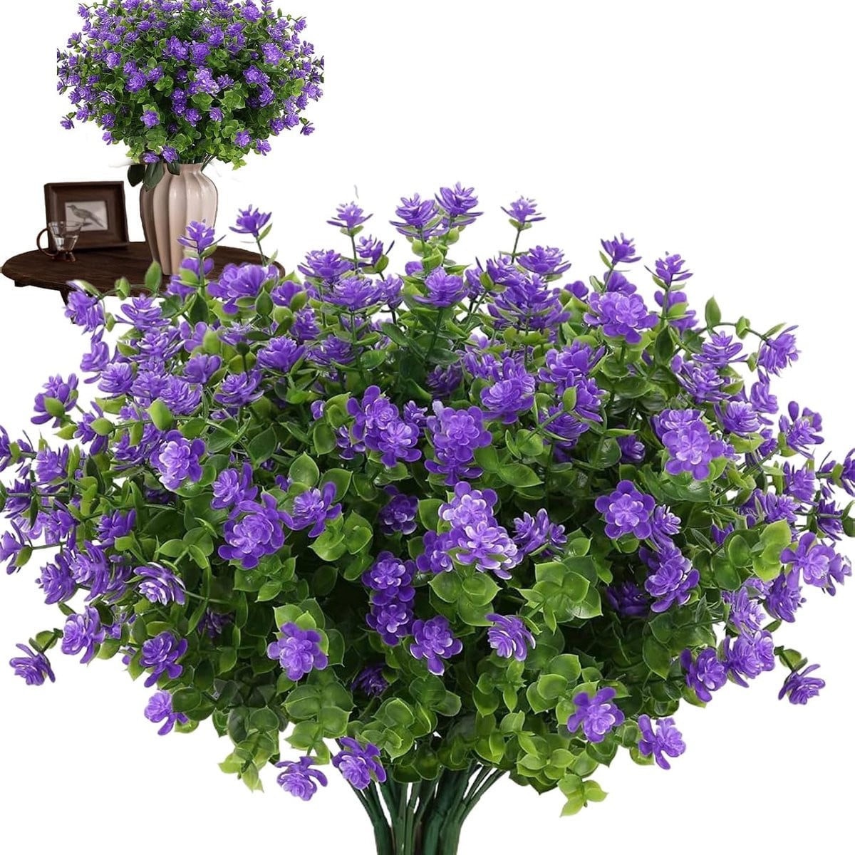 Paarse kunstplant voor buiten decoratie - 30 cm