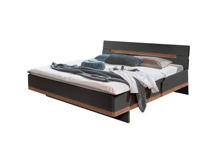 Bett Shane Holzwerkstoff Eiche/graphit 160 x 200 cm