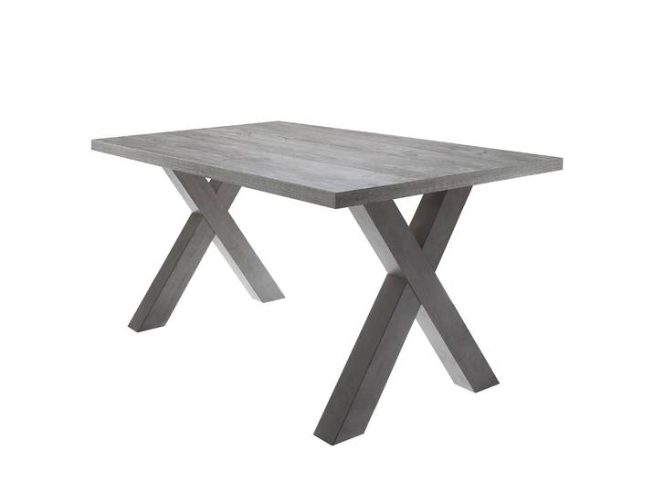 Esstisch Leeton III 140 x 90cm Grau/Beton Dekor