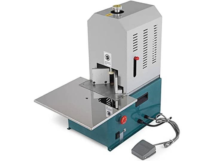 GLJTUO Hochleistungs-Filetpapierschneider, 180 W, Elektrische Maschine Zum Abrunden Von Ecken Mit Fußpedal Und 7 Matrizen R3-R6 R8-R10, Schneidemaschine Für PVC-Visitenkarten,