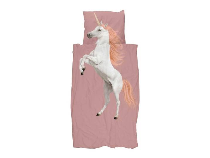 Snurk Unicorn Dusty Pink dekbedovertrek