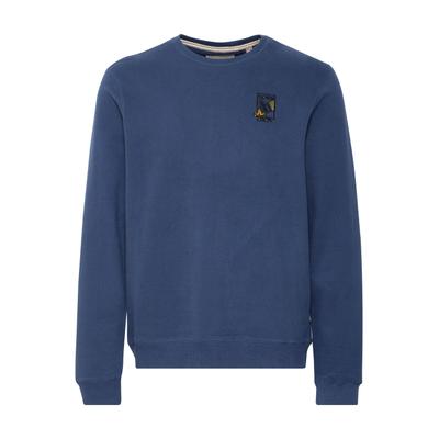 Rundhalspullover BLEND "Rundhalspullover BHSweatshirt", Herren, Gr. S, blau (marineblaus), Obermaterial: 100% Baumwolle CO., Pullover Rundhalspullover