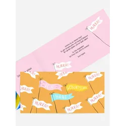 Einladungskarten Kindergeburtstag selbst gestalten mit Spruch und Fotos im Onlinedesigner bei Meine-Kartenmanufaktur.de