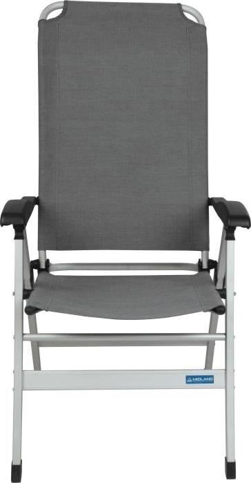 Aluminium Liegestuhl BAYA SUN, Maxi Komfort, Grau, Ergonomische Rückenlehne, 7 Positionen Verstellbar, 60x115,5 cm, 120 kg Belastbarkeit