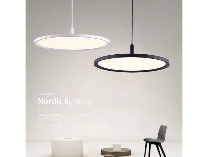 Nordic Creative Simple Aluminum Pendant Light Round Hotel Restaurant Ceiling Lamp Bar Table Lamp Single Head Led Home Lamp