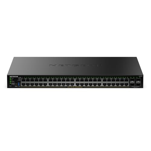 Netgear GS348TPv2 Managed GS348TP-200EUS 52-poorts PoE Gigabit Ethernet Netwerk Switch met 380W vermogen en 48 poorten PoE+