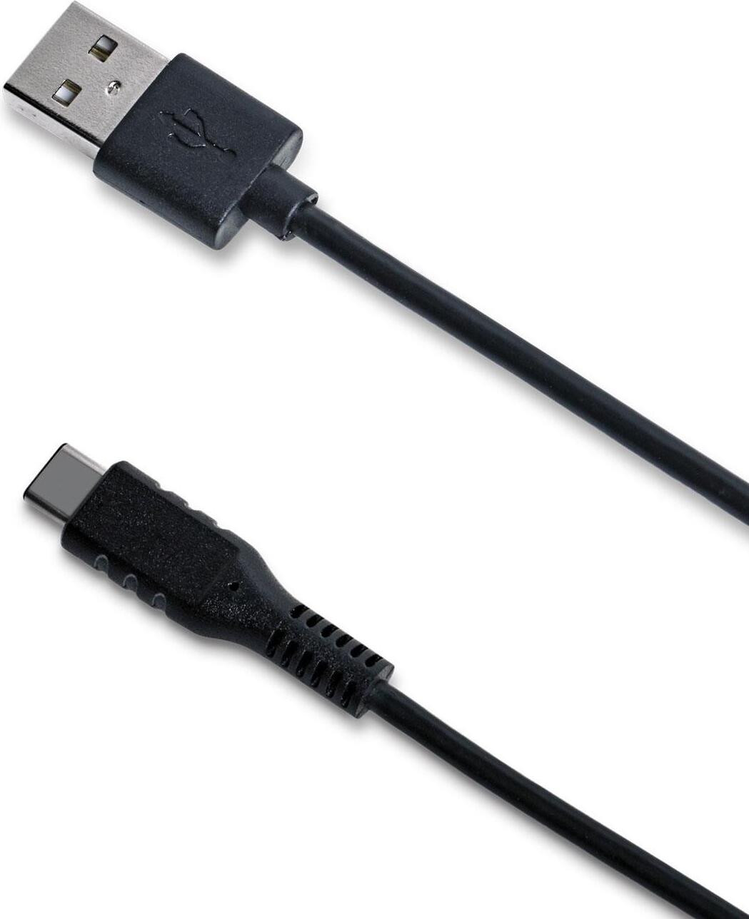 Celly USB-C naar USB-A naar USB-C kabel, zwart