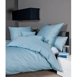 Janine Bettwäsche Colors Mako-Satin 31001 perlblau Nackenrollenbezug 15x40 cm