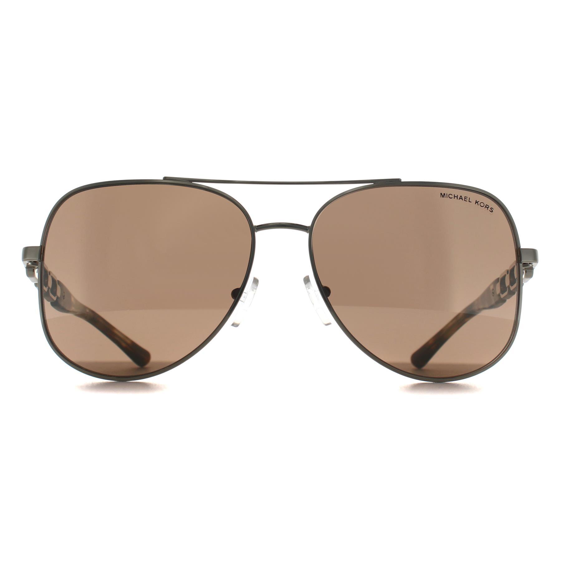 Michael Kors MK1121 Chianti 10147P licht goud bruin goud spiegel zonnebril