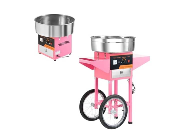 Professionelle Zuckerwattemaschine 980W – Elektrische Zuckerwatte Maschine aus Edelstahl mit Temperaturregelung & Aufbewahrungsschublade Zuckerwattemaschine für Events, Partys & Gastronomie