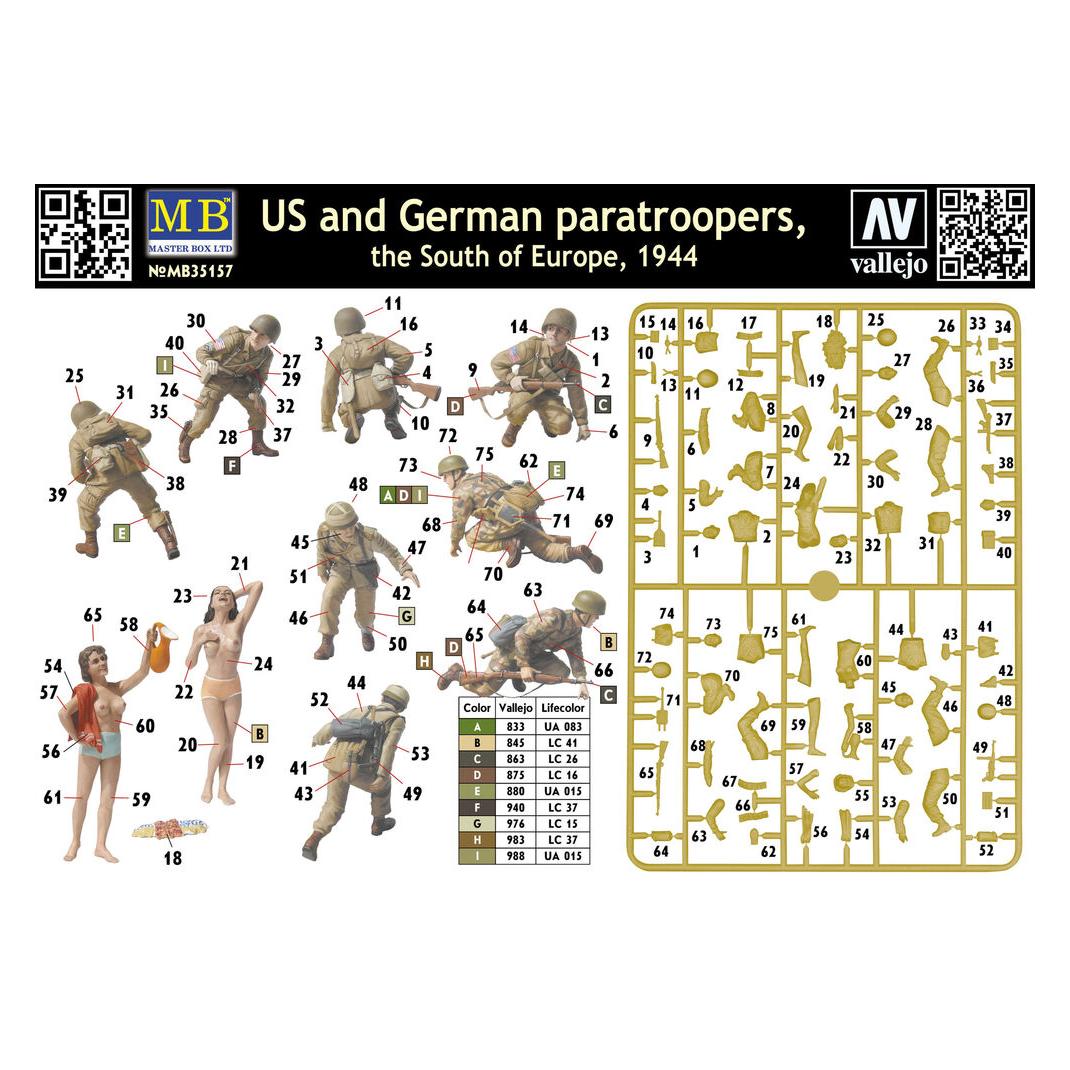 Master Box U.S. and German paratroopers,South of Eu (MB35157)