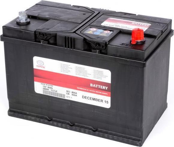 TOYOTA Rav4 Camry Corolla Avensis Auris 80Ah Batterie 28800-AZC24 OE