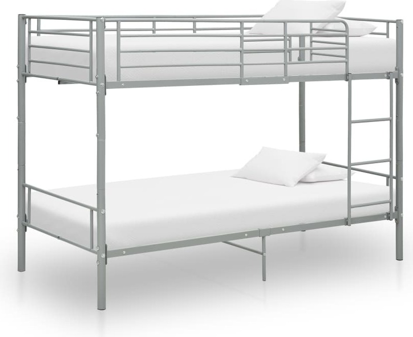 Etagenbett Grau Metall 90×200 cm