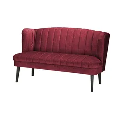 switch Küchensofa Samt  Rina ¦ rot ¦ Maße (cm): B: 180 H: 92 T: 76.0