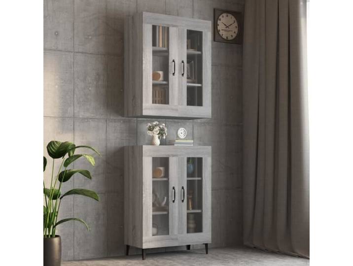 817391 Armoire murale suspendue Sonoma gris 69 5x34x90 cm