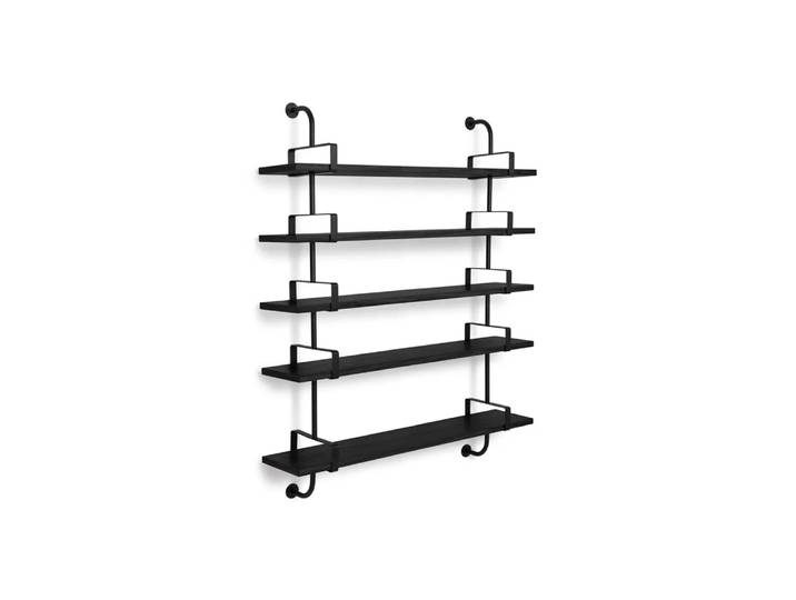 GUBI Demon wandplank 5 verdiepingen black stained ash, 155 cm