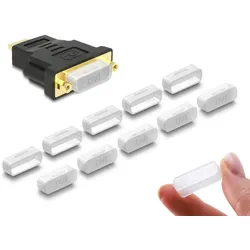Delock Staubschutz für DVI Buchse 10 Stück transparent