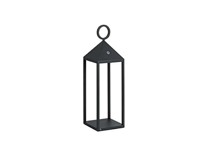 Moderne lantaarn Pic Nic met led, 2,2 W, IP54, oplaadbaar en dimbaar, hoogte 47 cm, antraciet