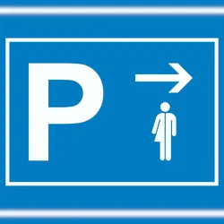 HB-Druck Transgender Parkplatz Schild mit Richtungspfeil rechts waagerecht A1 (594x841mm)