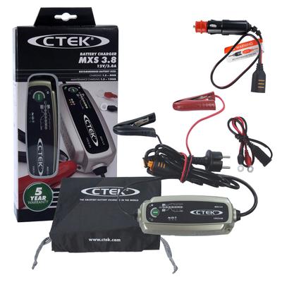 Ctek Batterieladegerät MXS 3.8 + 12V Schnellverbinder [Hersteller-Nr. 10850337]