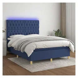 vidaXL, Boxspringbett, Inlenetta (Knopfheftung Design) (140 x 190 cm)