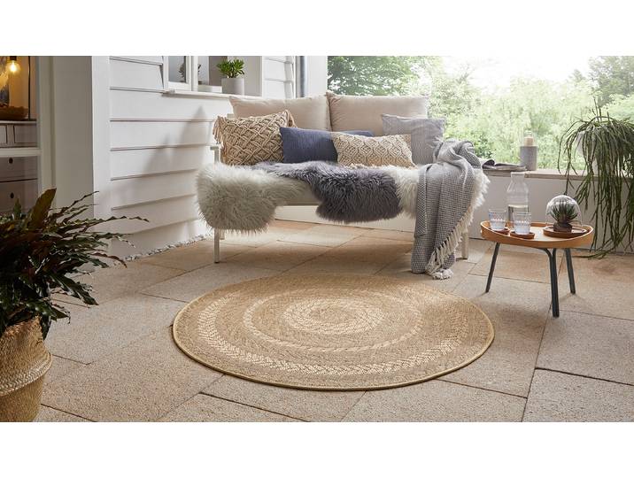 Tapis intérieur / extérieur Almendro Marron Polypropylène Ø 200cm