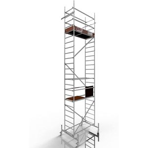 Altec Gerüst Rollfix 700, Arbeitshöhe 7m, Standardtraverse mit Ø 125mm Rollen