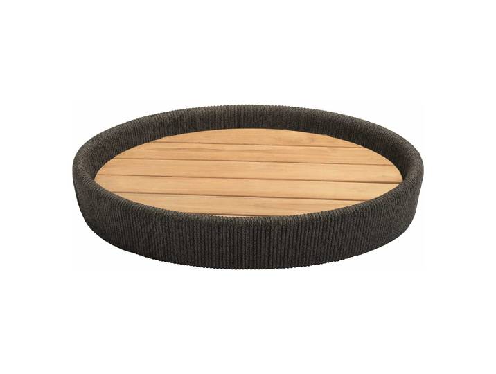 Stern Tablett ca. Ø 40 cm Höhe 7,5 cm Aluminium Kordel
