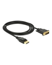Delock Kabel Displayport 1.2 Stecker> DVI 24+1 2 m schwarz Digital/Display/Video 2 m 2er (85313)