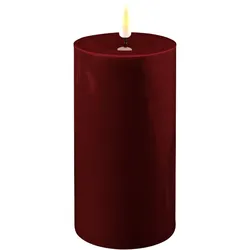 Stumpenkerze LED bourgogne 7,5 x 15cm
