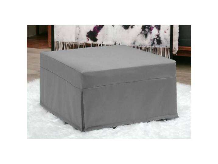 Dmora - Lit pliant Ancilla 80x80h45 cm Gris Panneau effet bois et Polyester