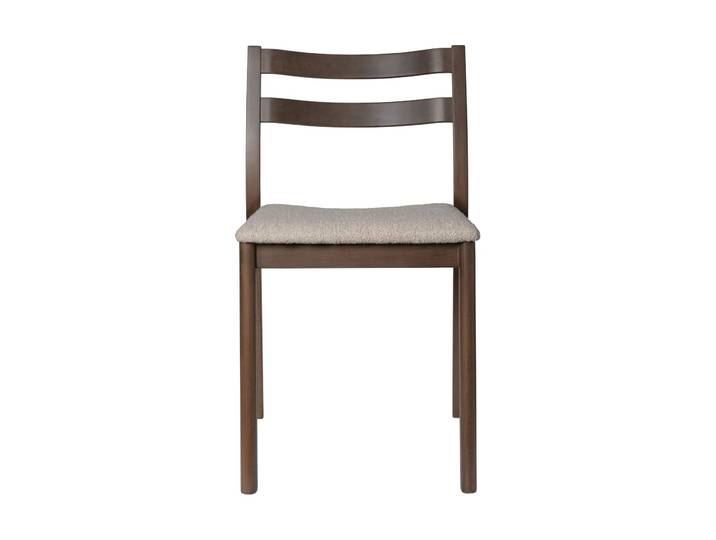 Ferm Living Chaise Boda Assise rembourrée soft bouclé, hêtre foncé teinté-natural