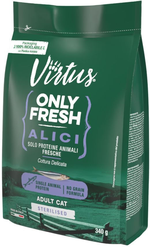 Virtus Cat Only Fresh Adult Sterilised Alici 340 GR