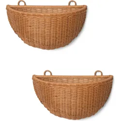 Ferm Living Wandregale aus Rattan 2 St.