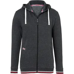 Kapuzen-Sweatjacke "CASUAL" - 3XL - anthrazit