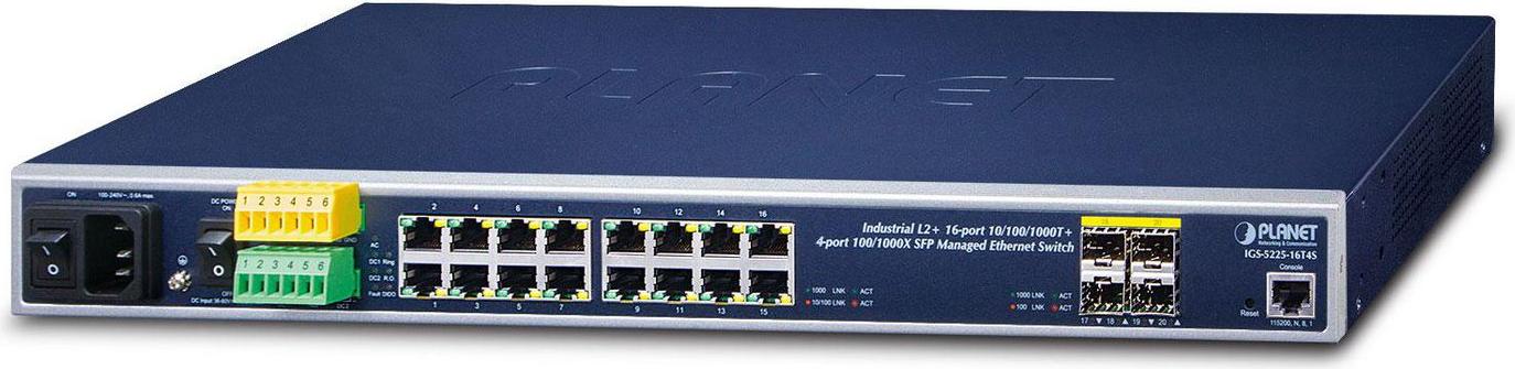 PLANET IGS-5225-16T4S, Managed, L2+, Gigabit Ethernet (10/100/1000), Vollduplex, Rack-Einbau, 1U