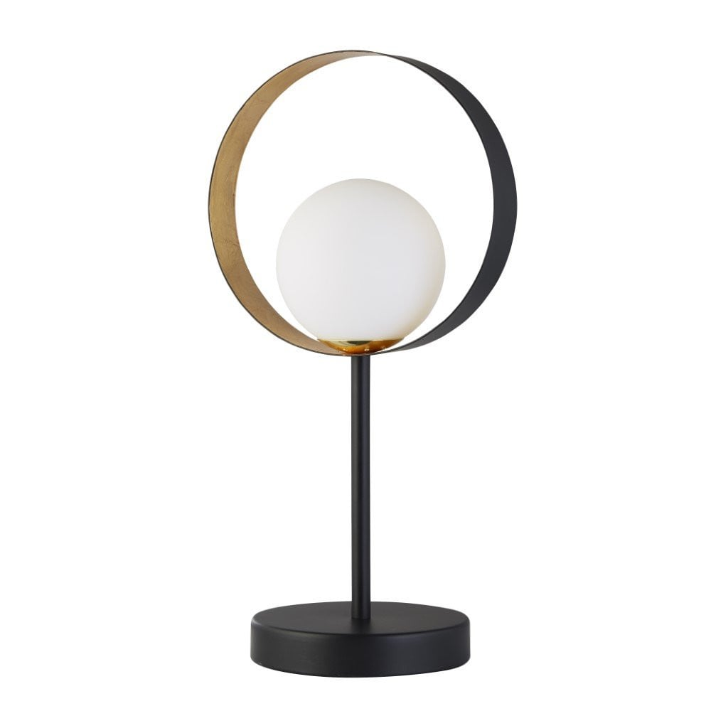 Design tafellamp Orbital Searchlight wit metal en glas