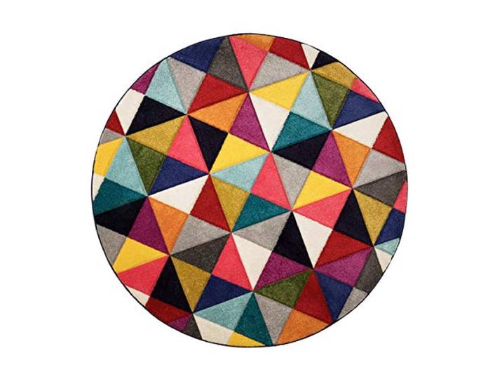 Flair Rugs Spectrum Samba Teppich, rund, handgeschnitzt, mehrfarbig, 160 x 160 cm