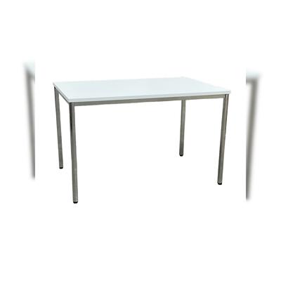 CEHA Besprechung- und Mehrzwecktisch 120 x 80 cm mit verchromten Gestell und Dekor weiß
